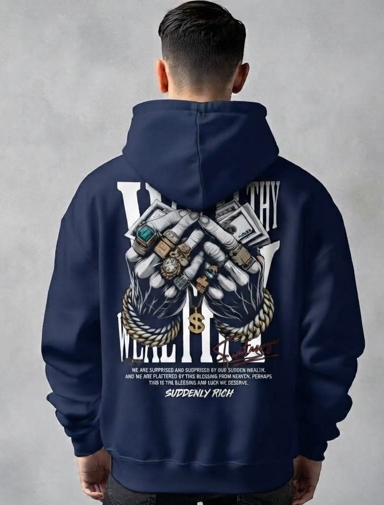 urvcreation Men Full Sleeve Graphic Print Reversible Hooded Sweatshirt-picture-32