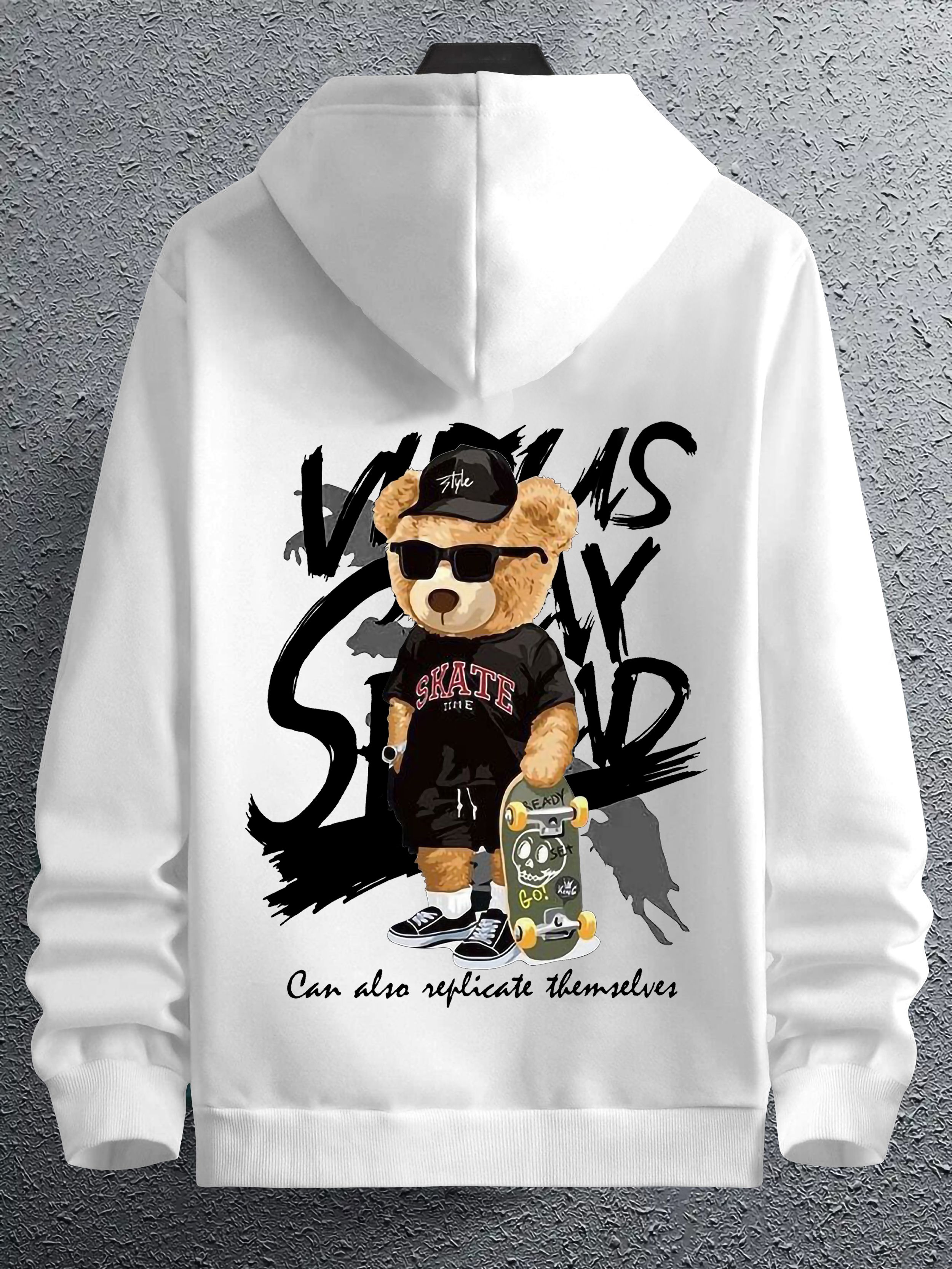 hip hop fashion Men Full Sleeve Printed Hooded Sweatshirt-picture-26