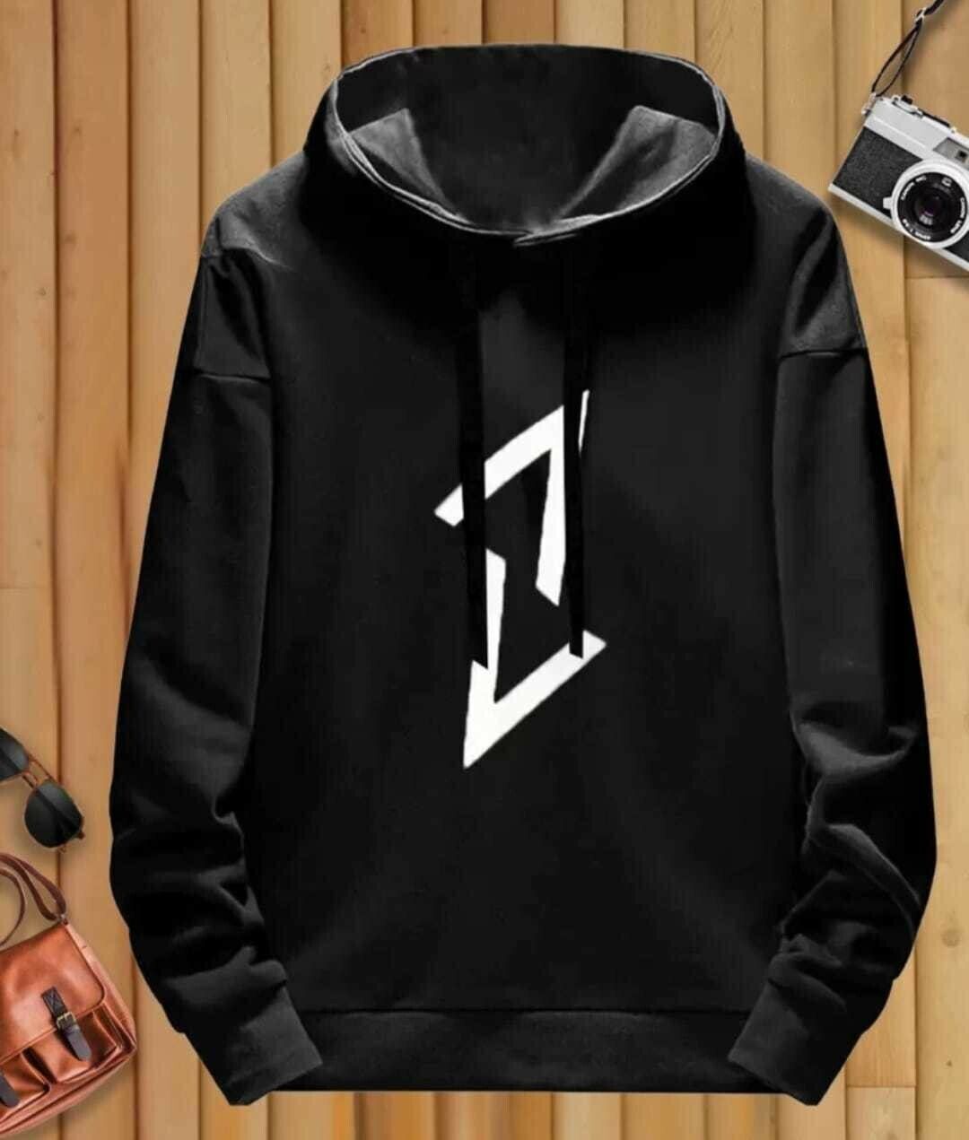 ramzox Men Full Sleeve Printed Hooded Sweatshirt-picture-4
