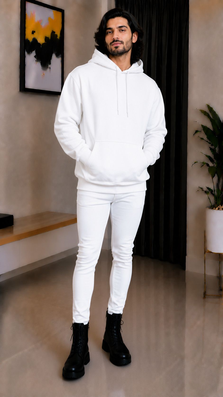 dappers threads Men Full Sleeve Solid Hooded Sweatshirt-picture-12