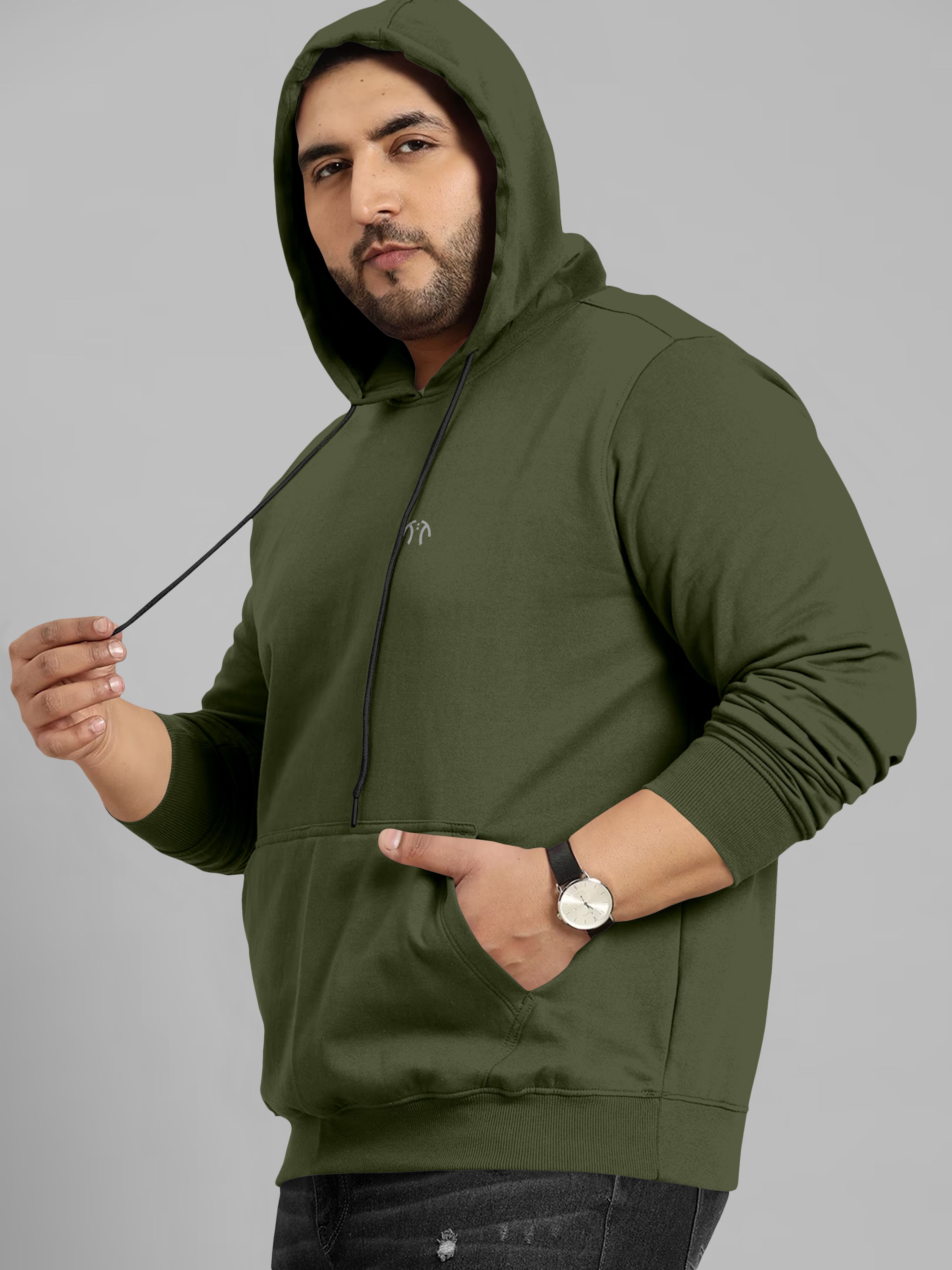 trend twist Men Full Sleeve Solid Hooded Sweatshirt-picture-22