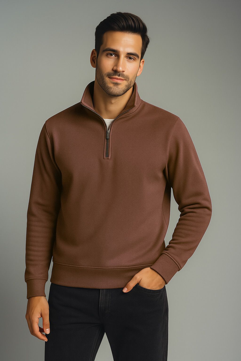 qutun Men Full Sleeve Solid Sweatshirt-picture-28