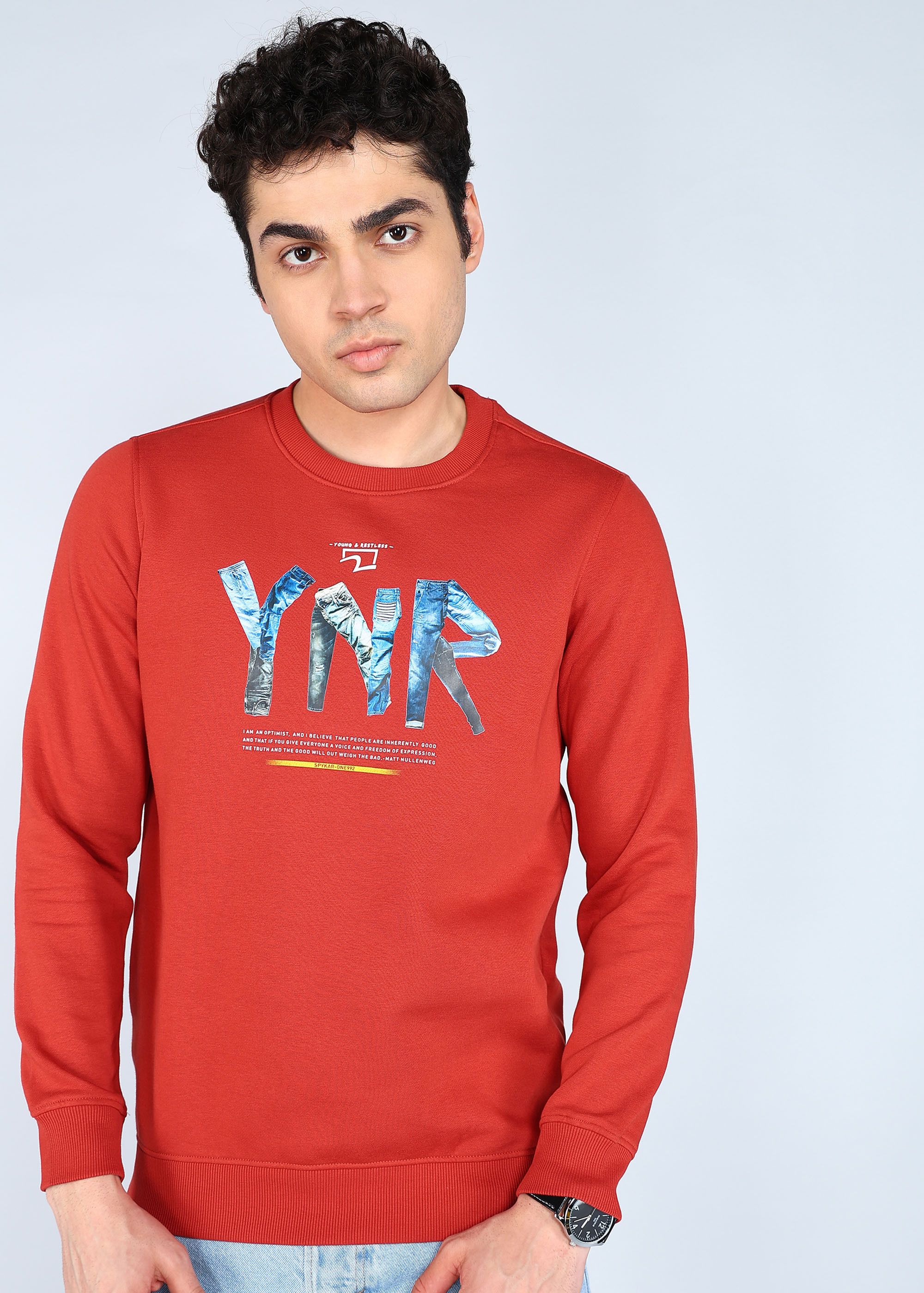 spykar Men Full Sleeve Solid Sweatshirt-picture-35