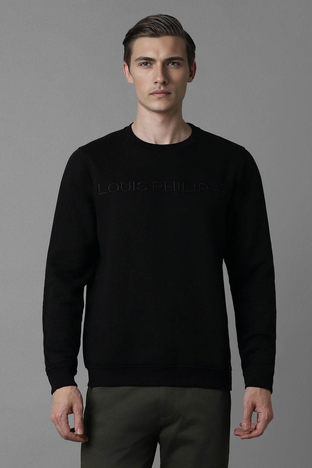 Men Full Sleeve Embroidered Sweatshirt-image-3
