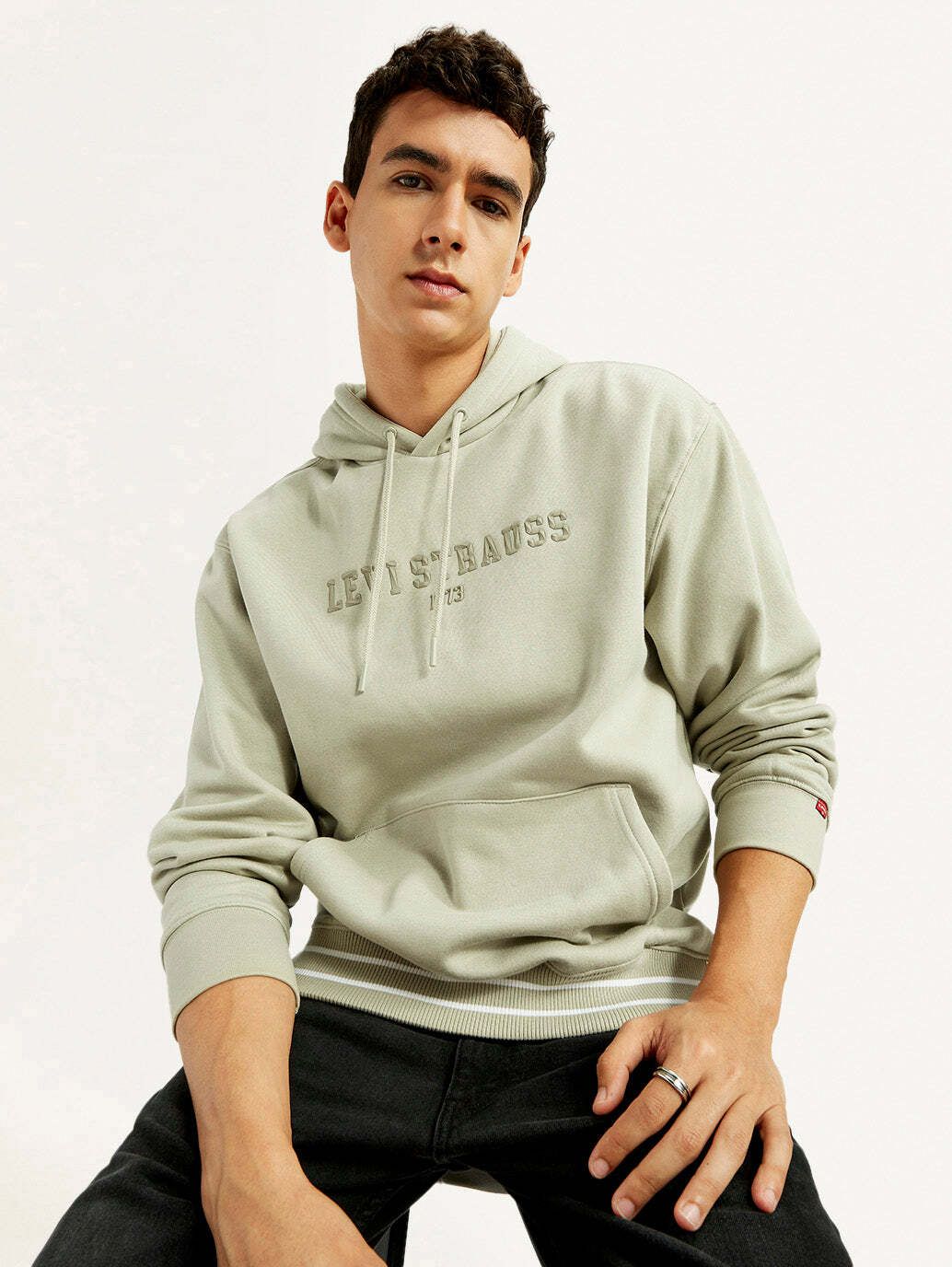levi's Men Full Sleeve Graphic Print Hooded Sweatshirt-picture-11