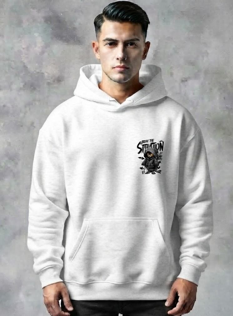 urvcreation Men Full Sleeve Graphic Print Reversible Hooded Sweatshirt-picture-35