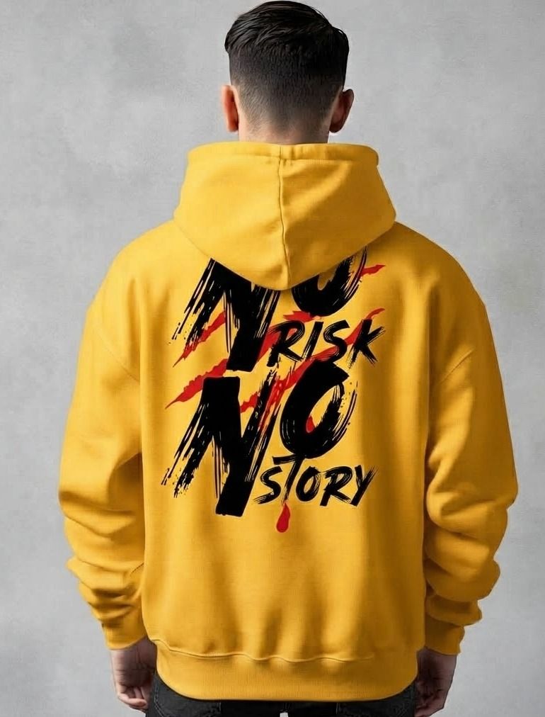 urvcreation Men Full Sleeve Graphic Print Reversible Hooded Sweatshirt-picture-30