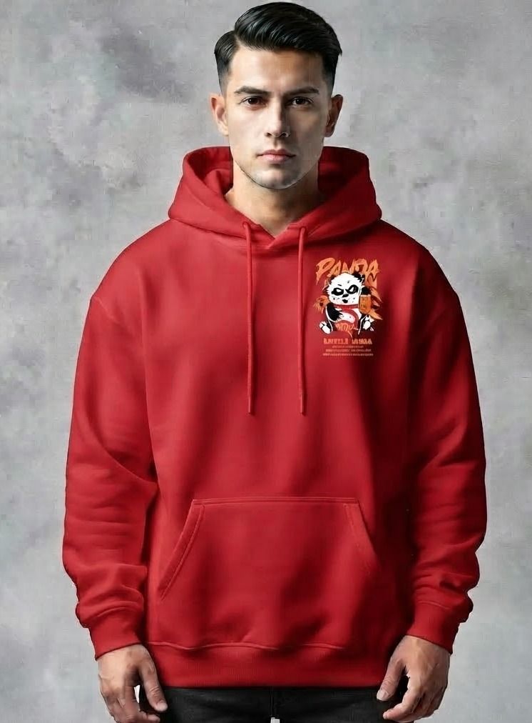 urvcreation Men Full Sleeve Graphic Print Reversible Hooded Sweatshirt-picture-39