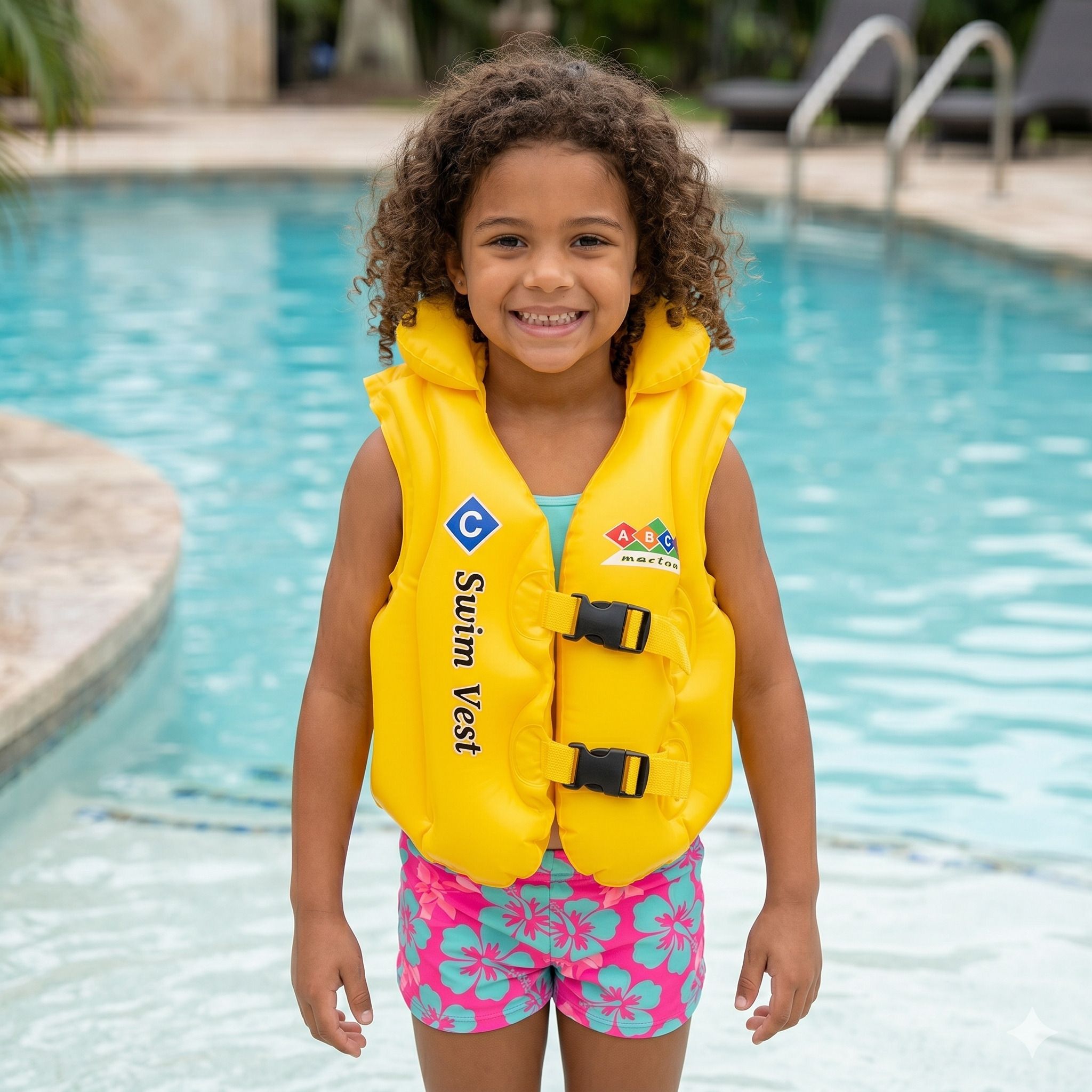 Kids Inflatable Swim Vest for 4-10 Years | Baby Pool Float Safety Jacket for Swimming & Drifting | Toddler Life Vest Swimsuit (Blue, 4-10 Year) in multicolour Swim Floatation Belt-image-45