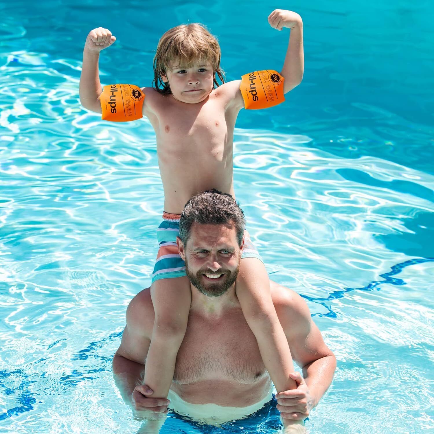 Inflatable Swimming Arm Floats for Kids & Adults (1 PAIR) Inflatable Swimming Safety Tube-image-16