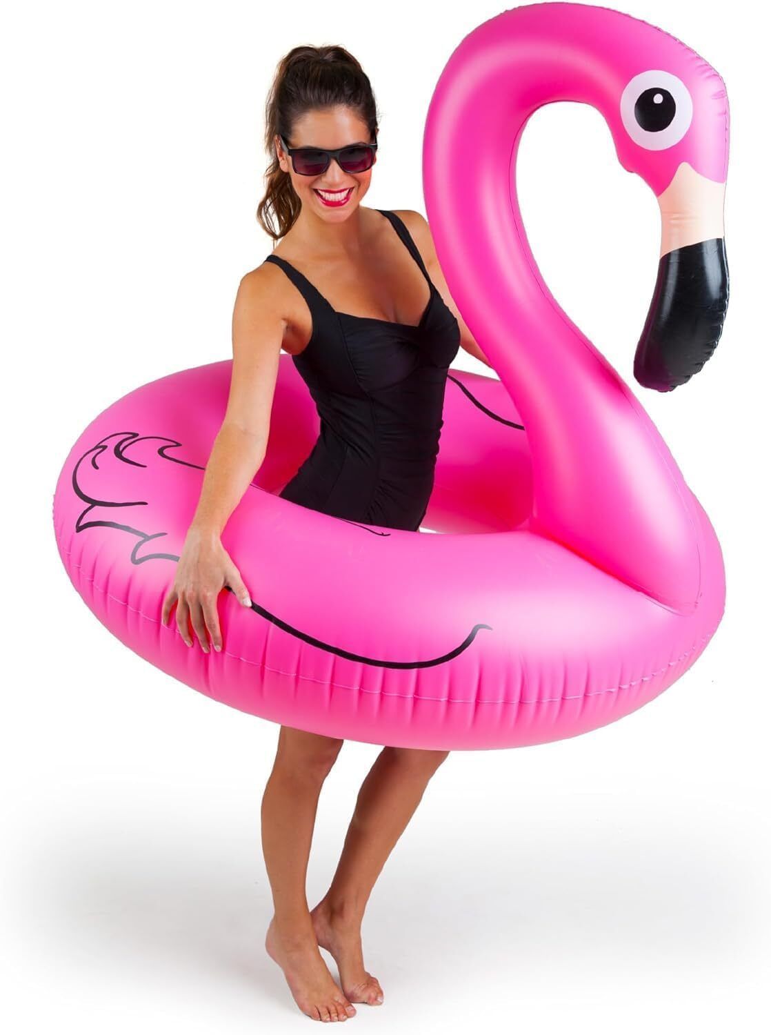 Inflatable Flamingo Swimming Ring for Kids&Adults Fun Pool Float Inflatable Swimming Safety Tube