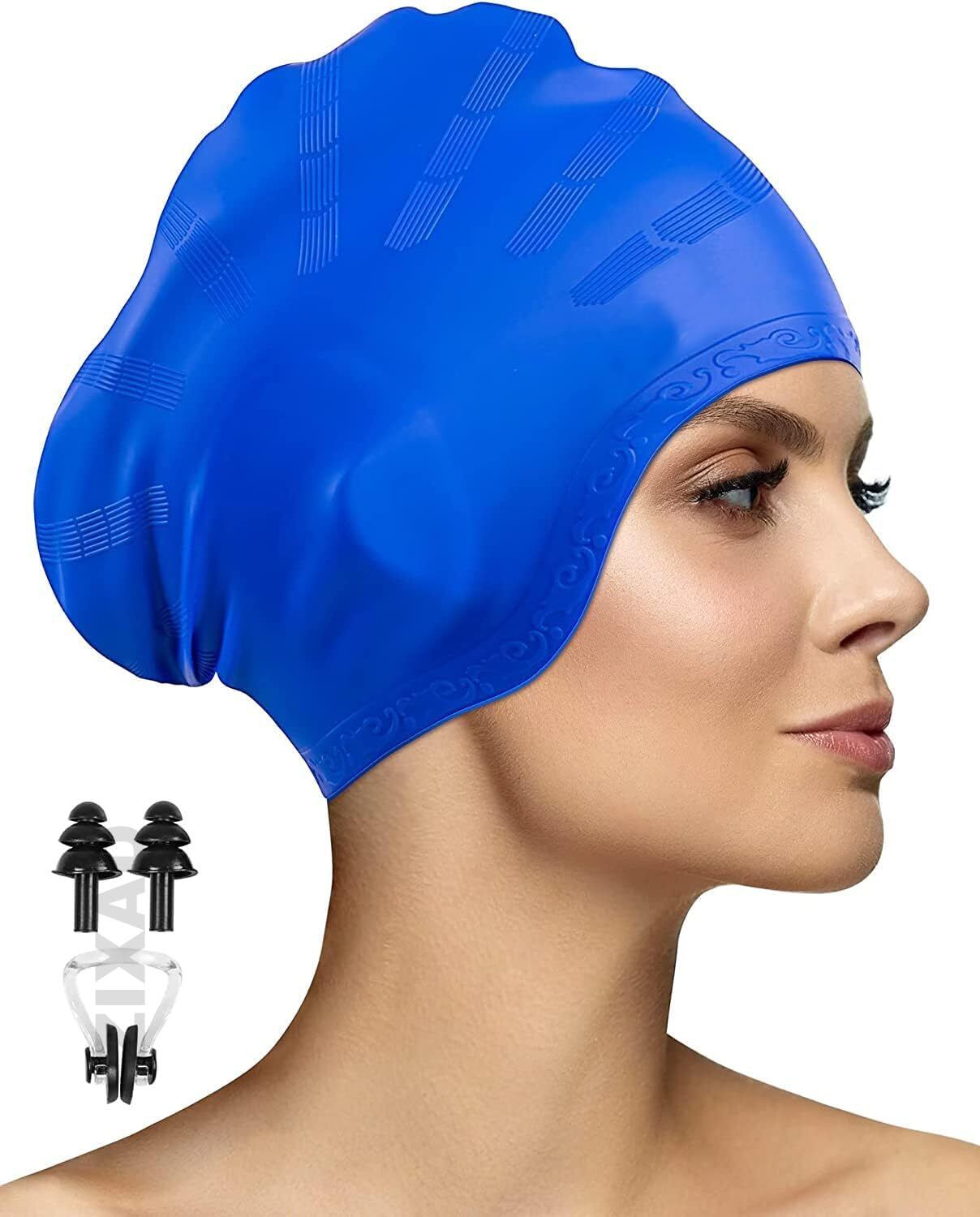 Swimmming Cap For Men Women Ant slip Ear Cover Extra Large Size Swimming Cap-image-42