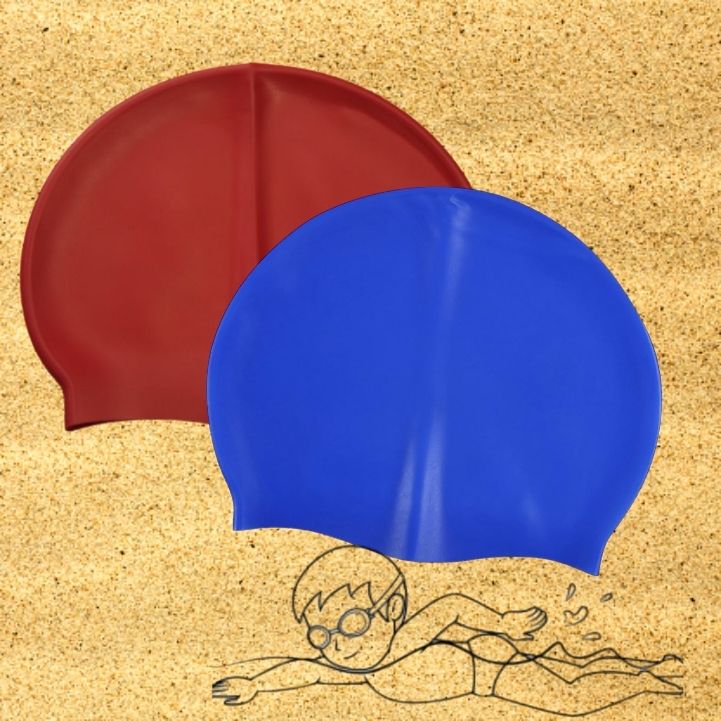 2pcs Swimming Cap Men Women Extra Stretch swim Swimming Cap-image-32