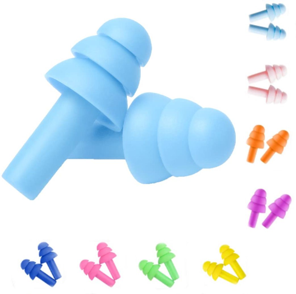 Ear soft Plugs Reduction for Sleeping / Swimming Adult / Travel - 8 Pairs Swimming Cap-image-1