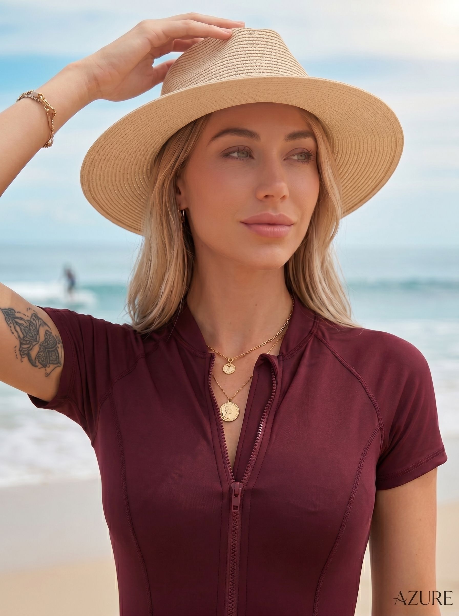 the klowt co Solid Women Maroon Swimsuit-picture-46