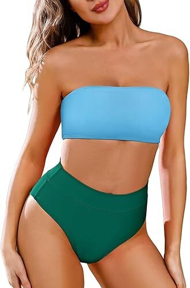 Solid Women Bikini Green Swimsuit-image-31