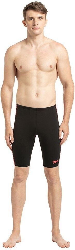 Jammer Endurance+ Boomstar Splice Printed Men Swim Bottom Black Swimsuit