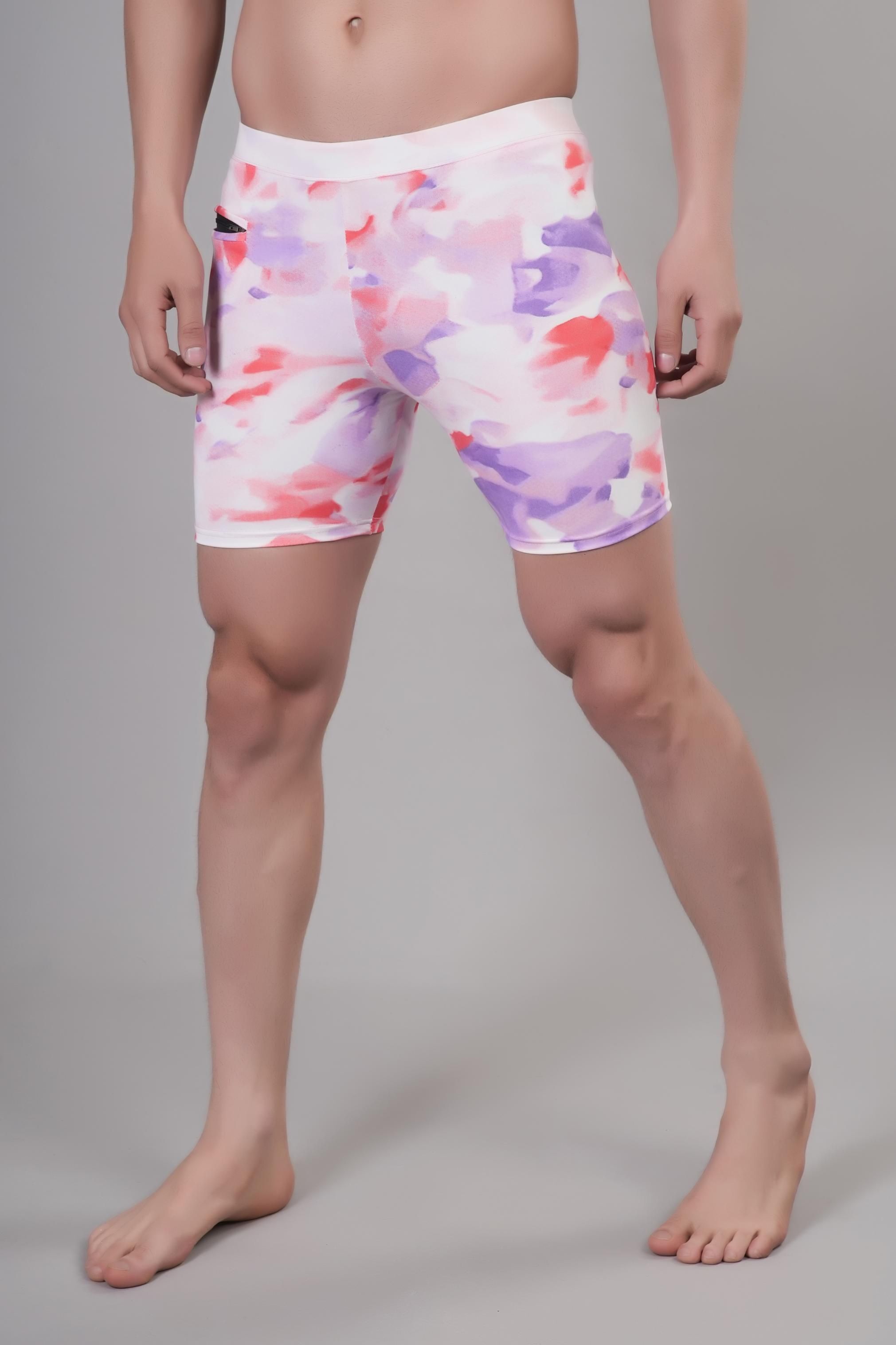 APS-SWI-909 Printed Men Swim Bottom Multicolor Swimsuit