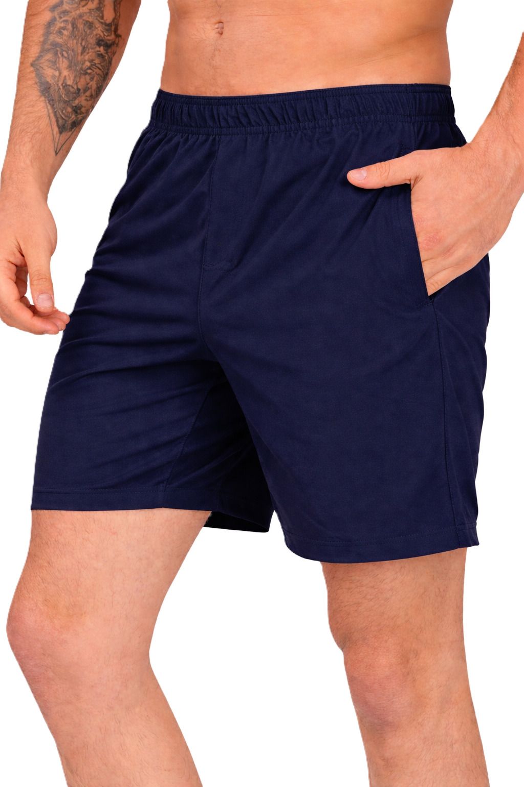RAXEDO Swimming Trunks for Men,Swimming Shorts-Swimwear Stretchable Fit Solid Men Swim Bottom Black Swimsuit-image-36