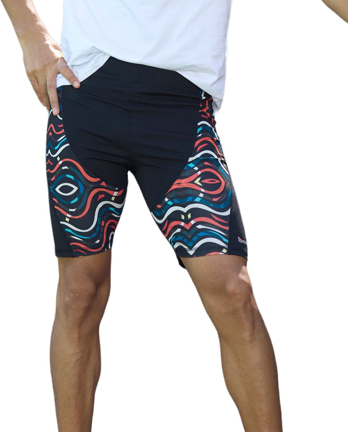 rovars ML509 Geometric Print Men Trunk Black, Orange Swimsuit-picture-19