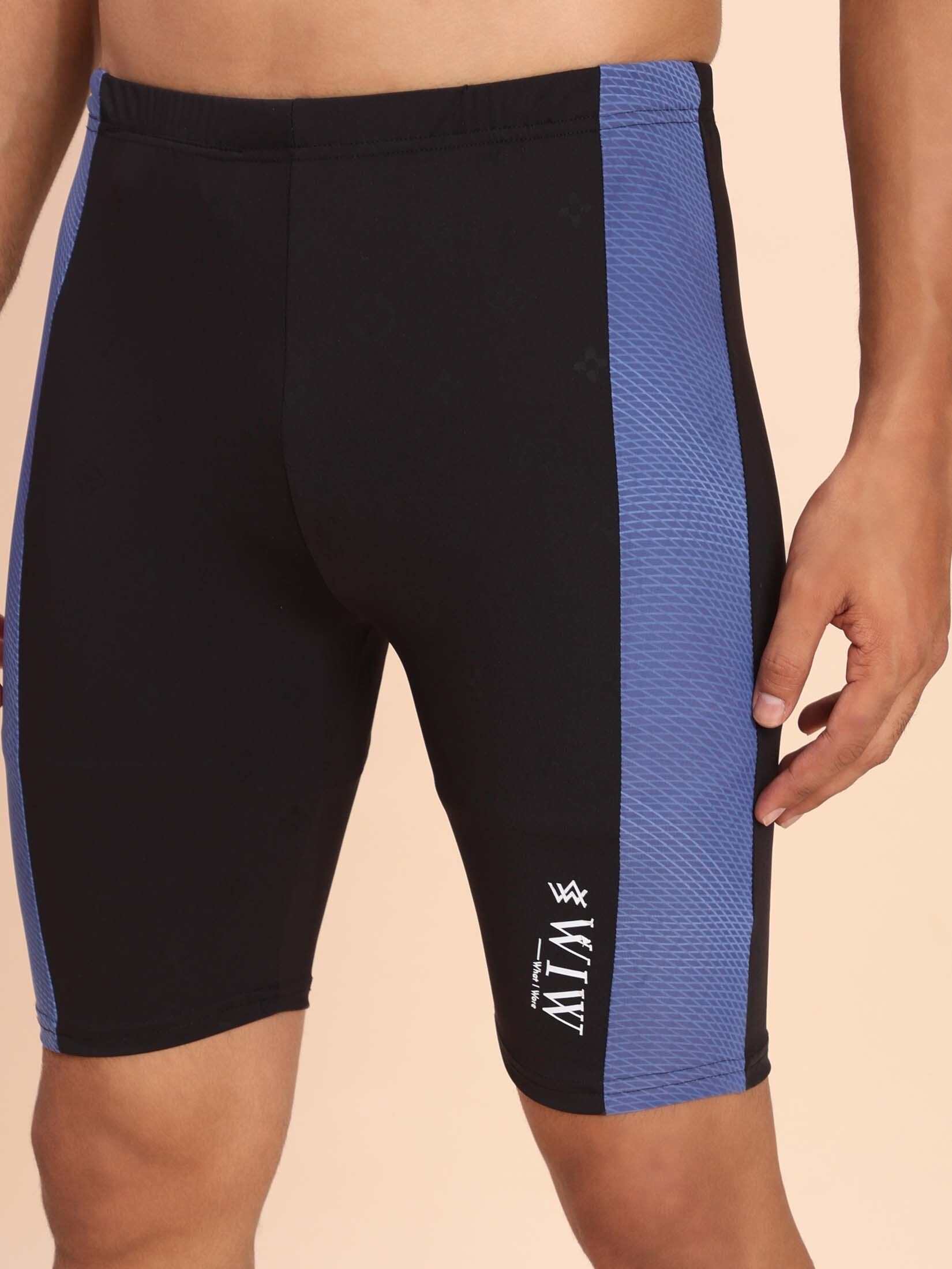 Quick Dry printed swimwear jammer for men,Swim Shorts for Training, Racing Printed Men Swim Bottom Blue Swimsuit