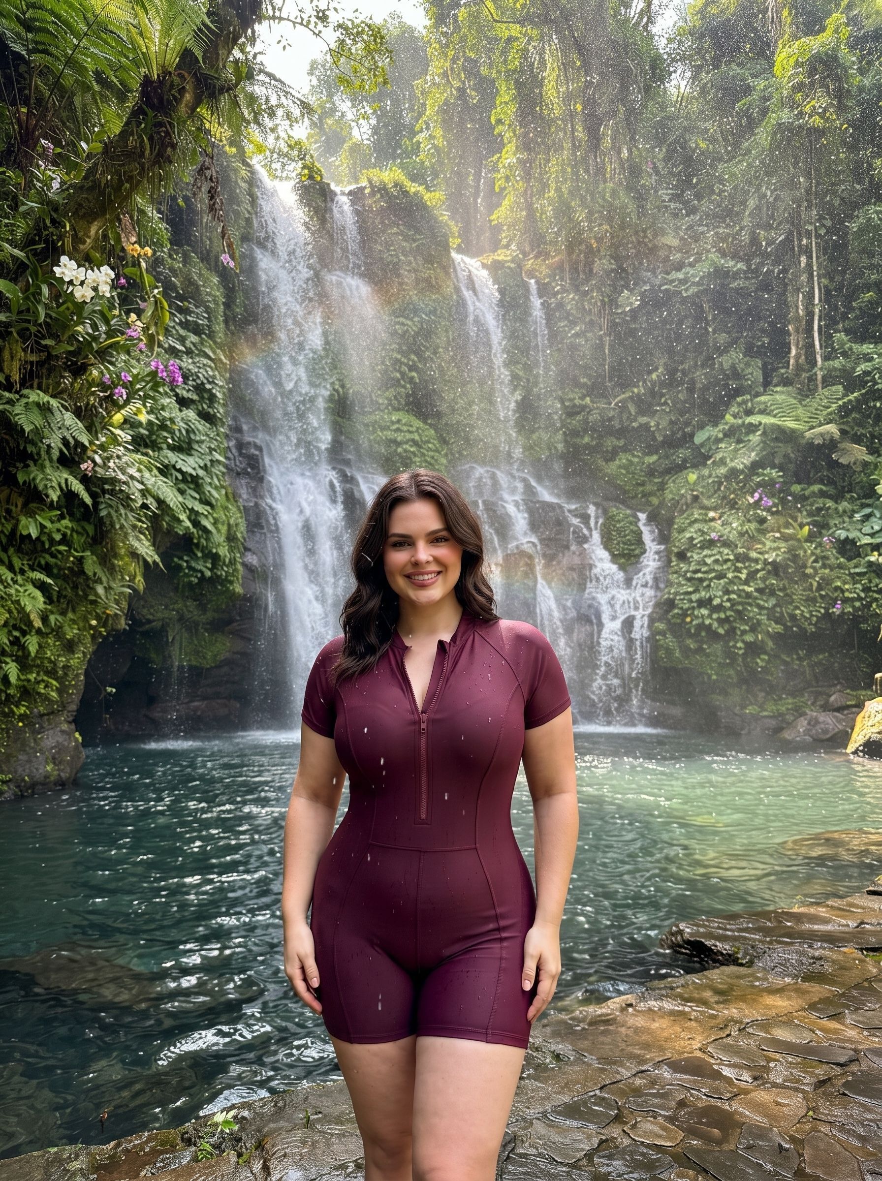 the klowt co Solid Women Maroon Swimsuit-picture-16