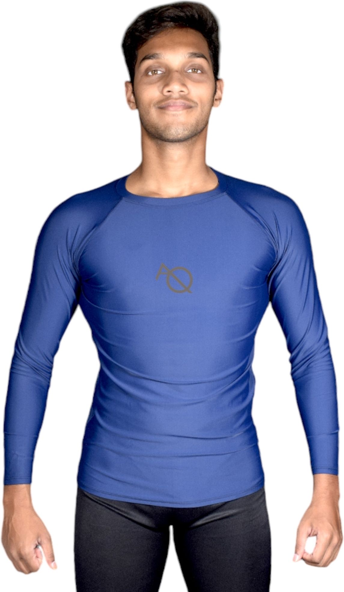 Fashion Solid Men Swim Top Blue Swimsuit-image-44