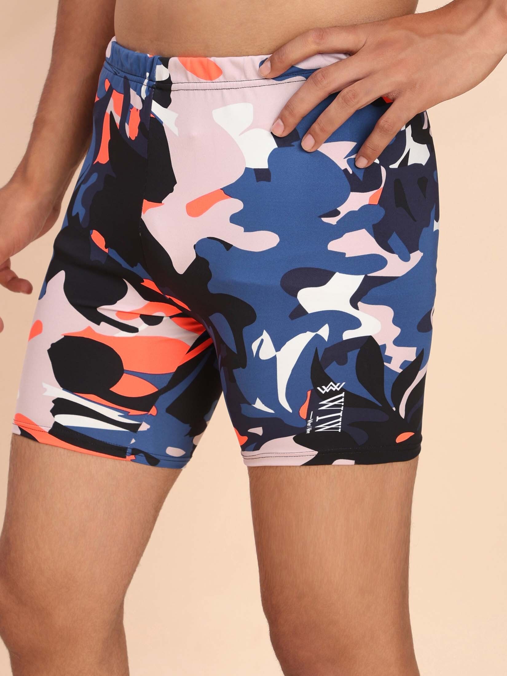 Quick Dry swimwear Breif for men,Swim Shorts for Training, Racing & Fitness Printed Men Swim Bottom Dark Green Swimsuit-image-32
