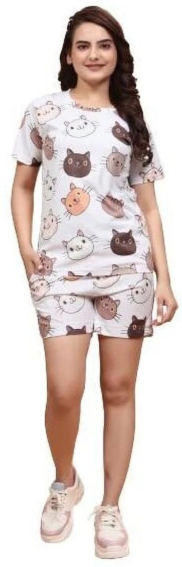 Printed Women Swim-dress White Swimsuit-image-6