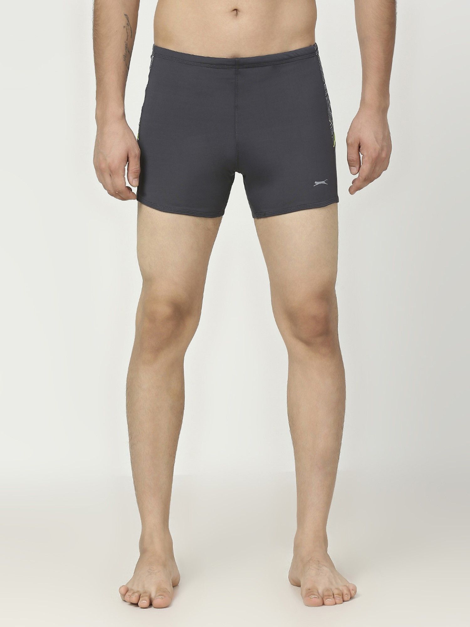 Black Panther Men's U- Front Swimming Trunk Solid Men Trunk Grey Swimsuit-image-13