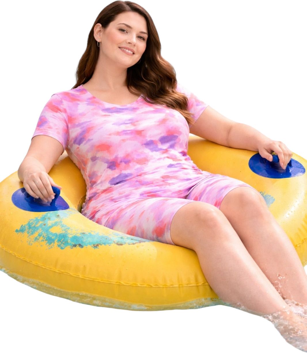Solid Women Swim-dress Pink Swimsuit-image-40
