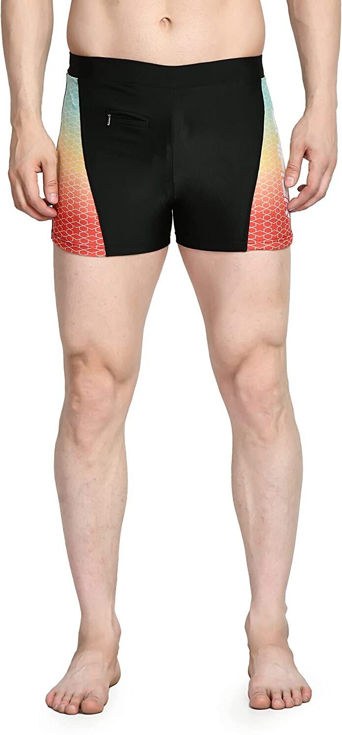 24to44 Inch Boys & Men Trunk Printed Men Trunk Black Swimsuit-image-12