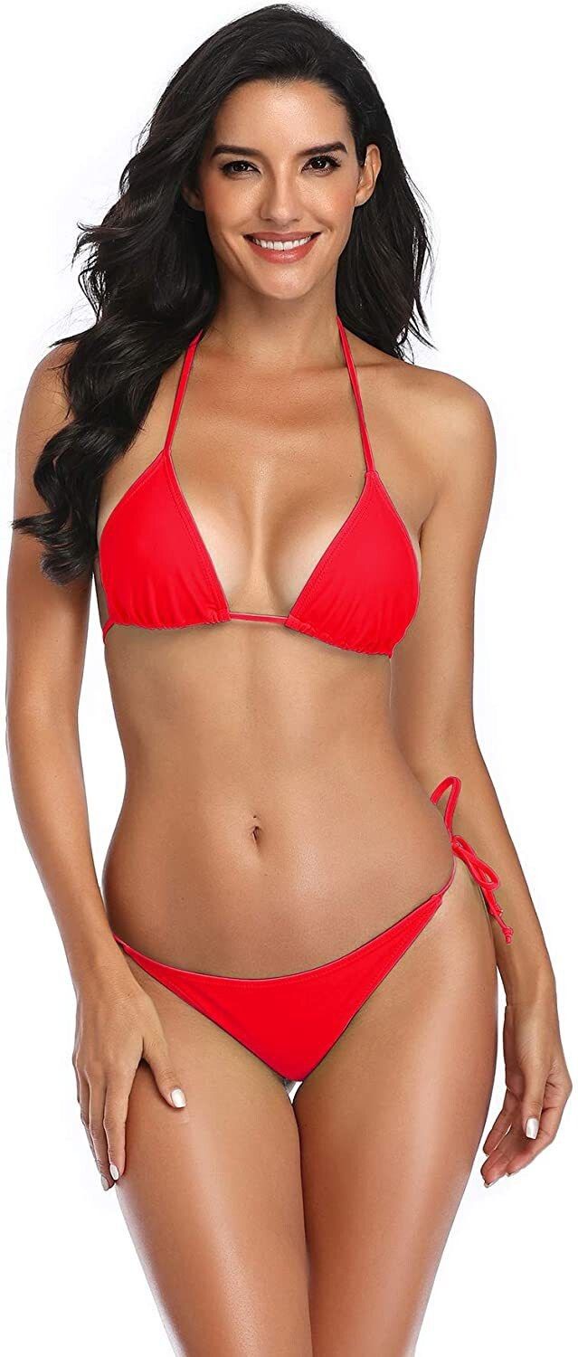 Solid Women Red Swimsuit-image-15