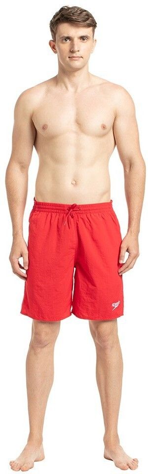 AM ESSENTIAL 18 WS Self Design Men Red Swimsuit