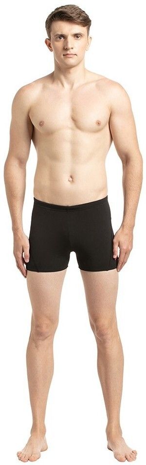 Solid Men Black Swimsuit