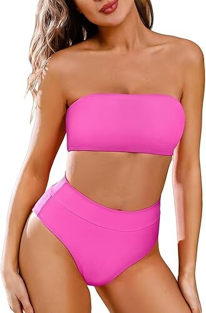 Woven Women Bikini Pink Swimsuit-image-18
