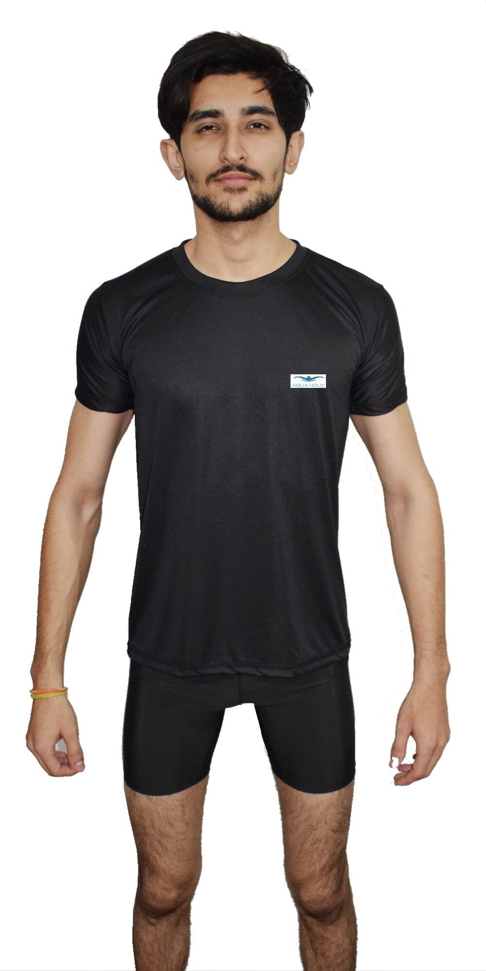 aqua holic Solid Men Swim-dress Black Swimsuit-picture-20