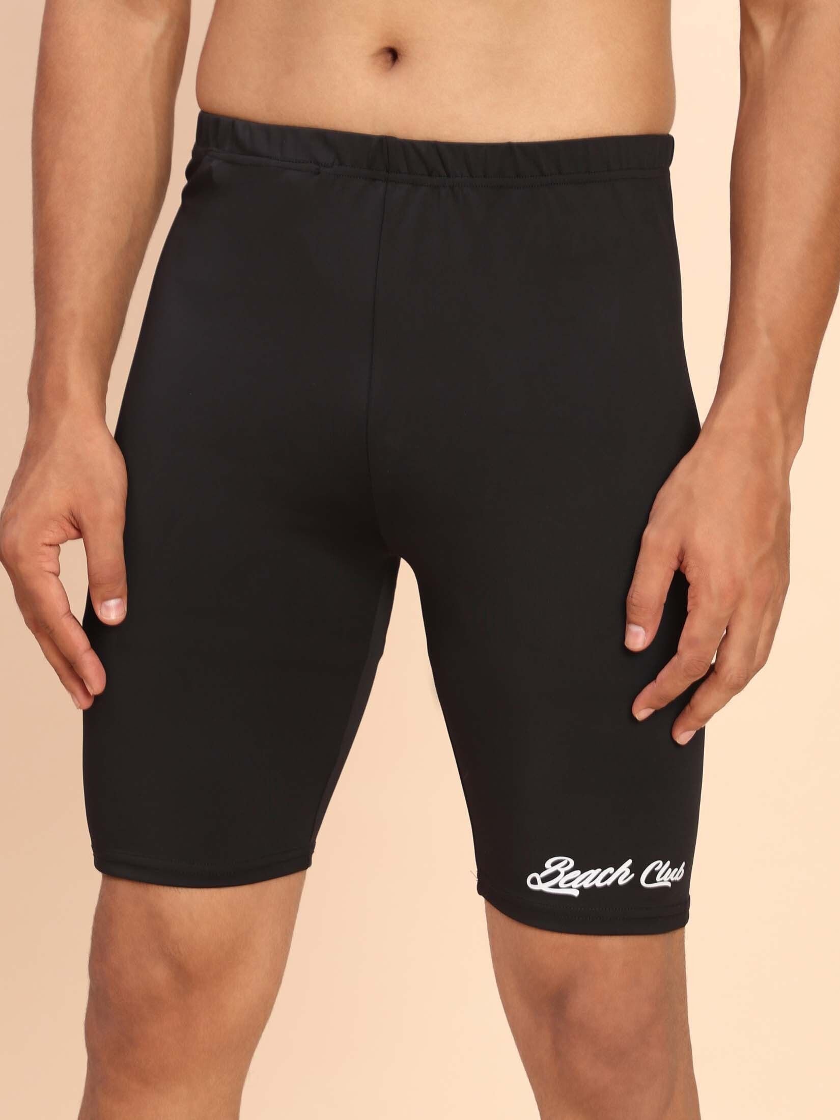 Quick Dry printed swimwear jammer for men,Swim Shorts for Training, Racing Solid Men Swim Bottom Black Swimsuit-image-32