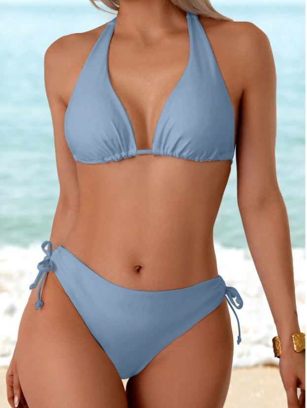 Self Design Women Bikini Dark Blue Swimsuit-image-41