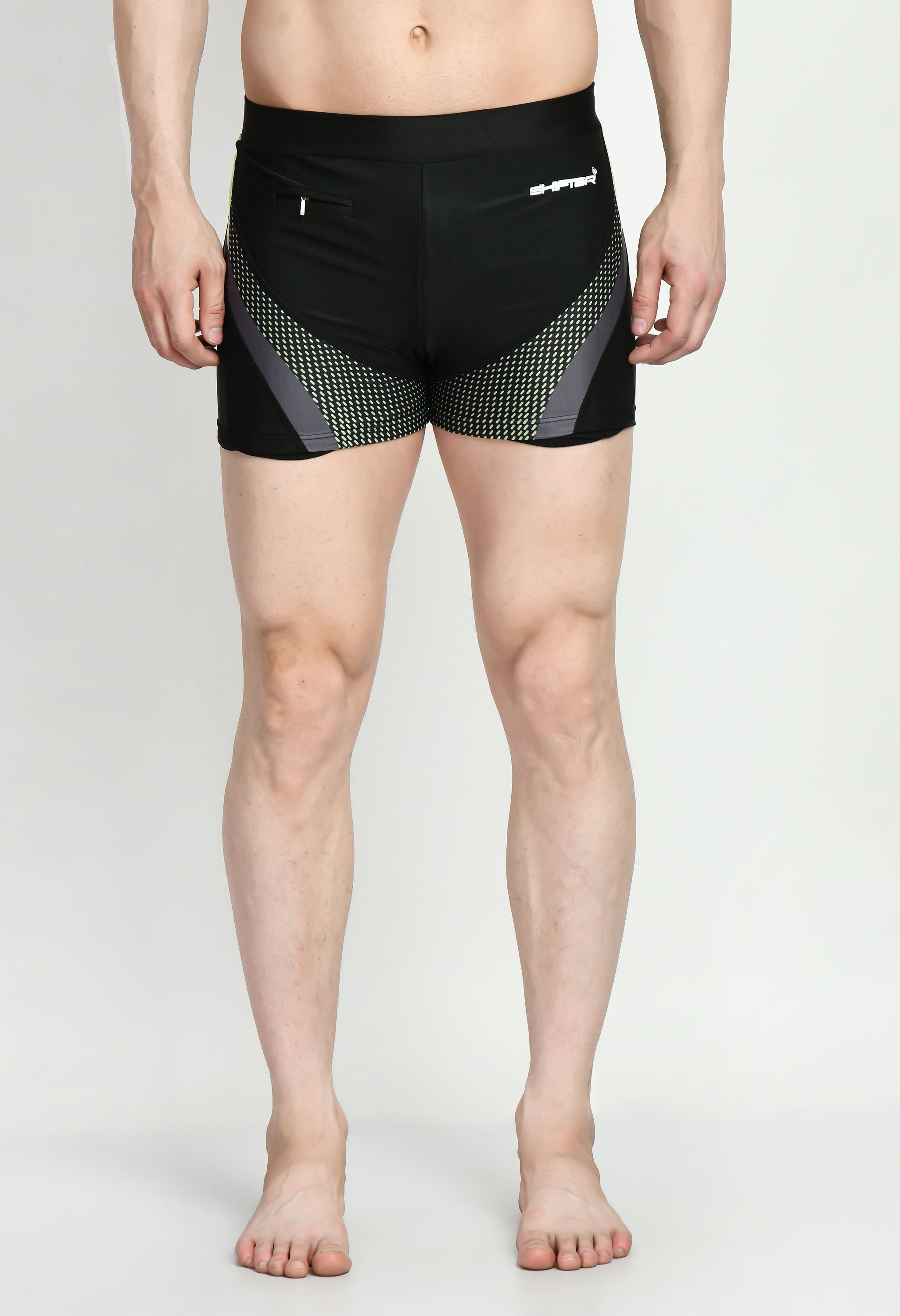 Printed Swimming Costume For Men Swimsuit for Men & Boys Printed Men Trunk Black, Green Swimsuit-image-3