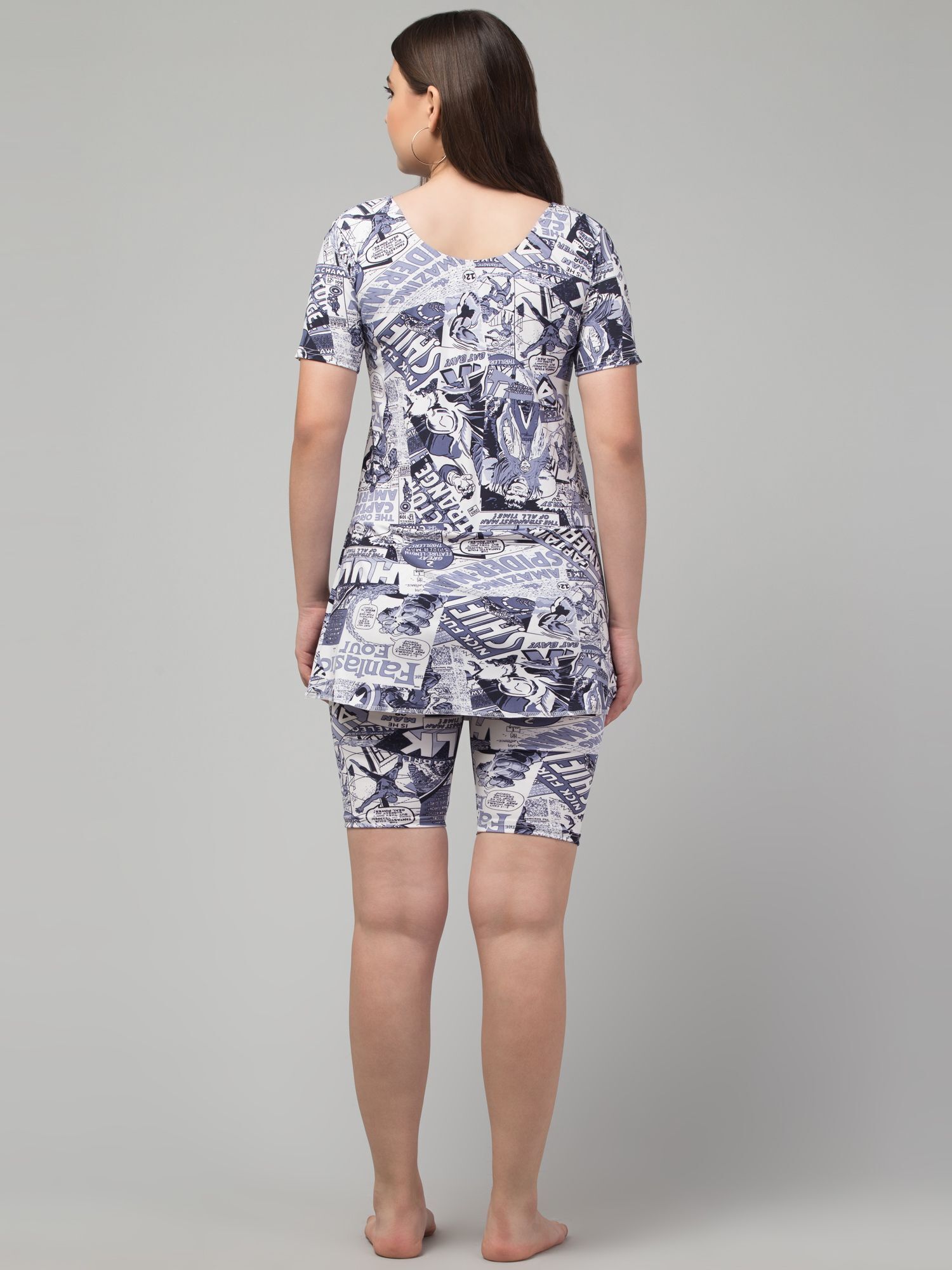 the klowt co Swimsuit with attached shorts Printed Women Swim-dress Multicolor Swimsuit-picture-8