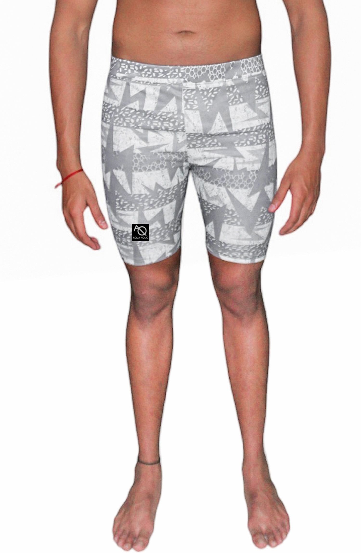 Fashion Printed Men Swim Bottom Grey Swimsuit-image-47