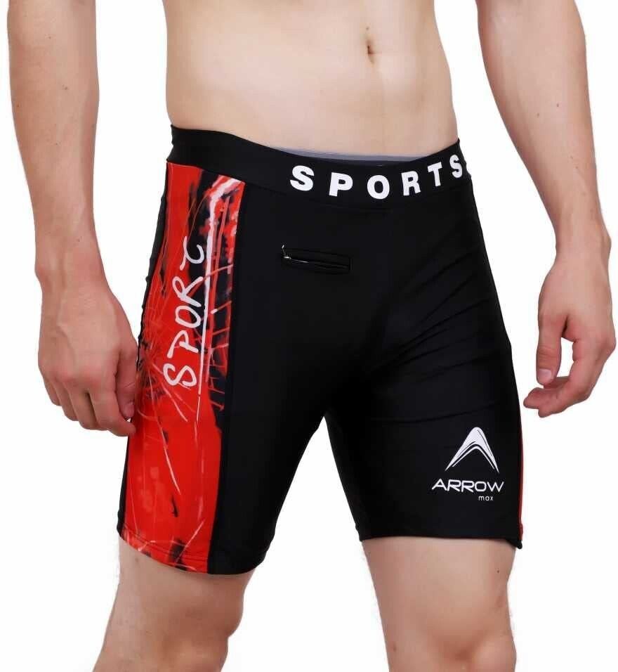 jmt wear Printed Black Swimming Costume For Men Swimsuit For Men Printed Men Trunk Red Swimsuit-picture-14