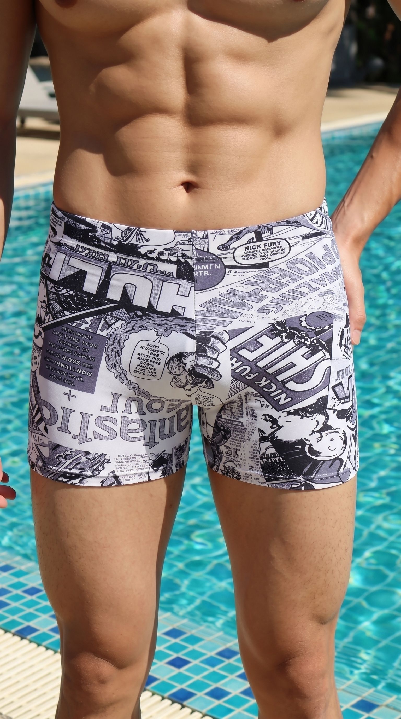 Printed Men Swim Bottom Multicolor Swimsuit-image-20