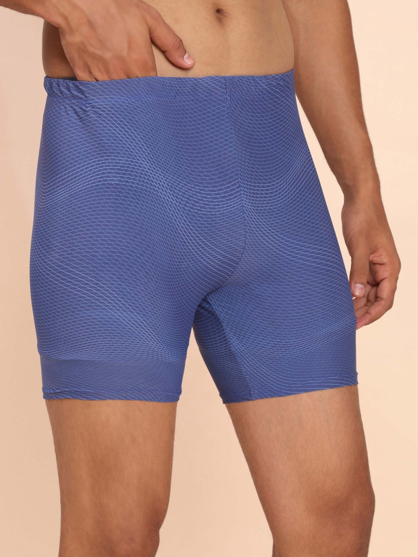 Quick Dry swimwear Breif for men,Swim Shorts for Training, Racing & Fitness Printed Men Swim Bottom Blue Swimsuit-image-28