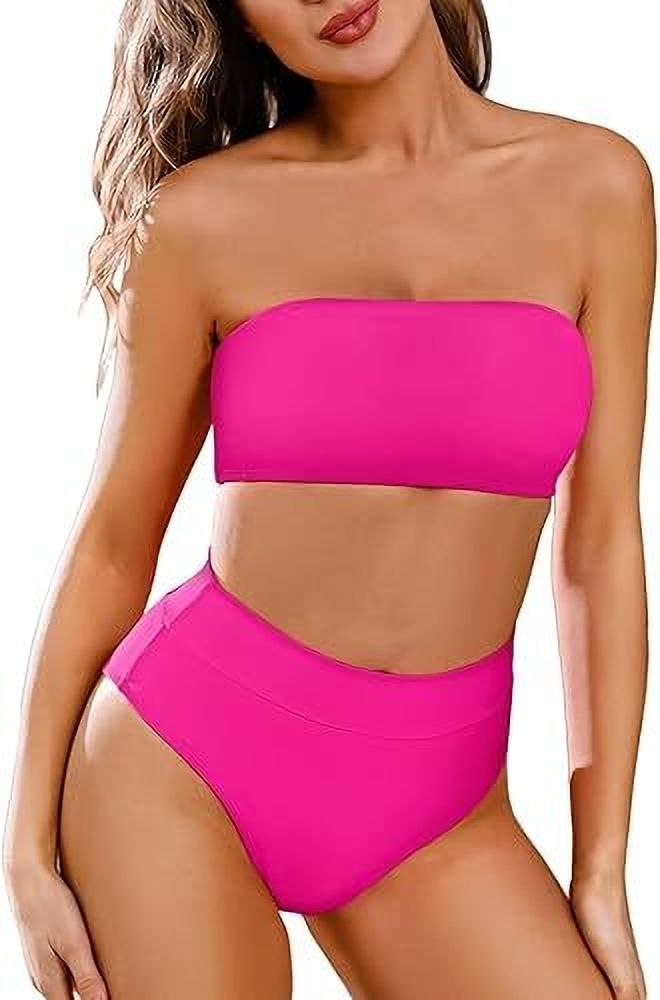 Sexy bikini Striped Women Bikini Pink Swimsuit-image-7