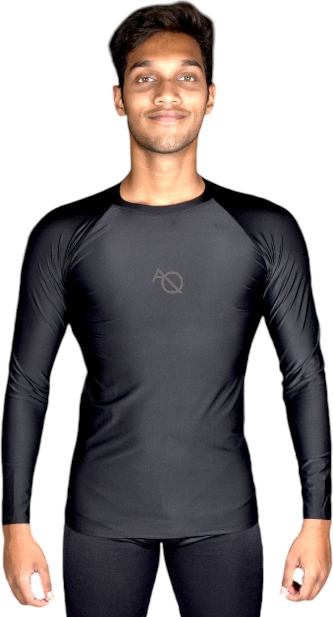 Fashion Solid Men Swim Top Black Swimsuit-image-7
