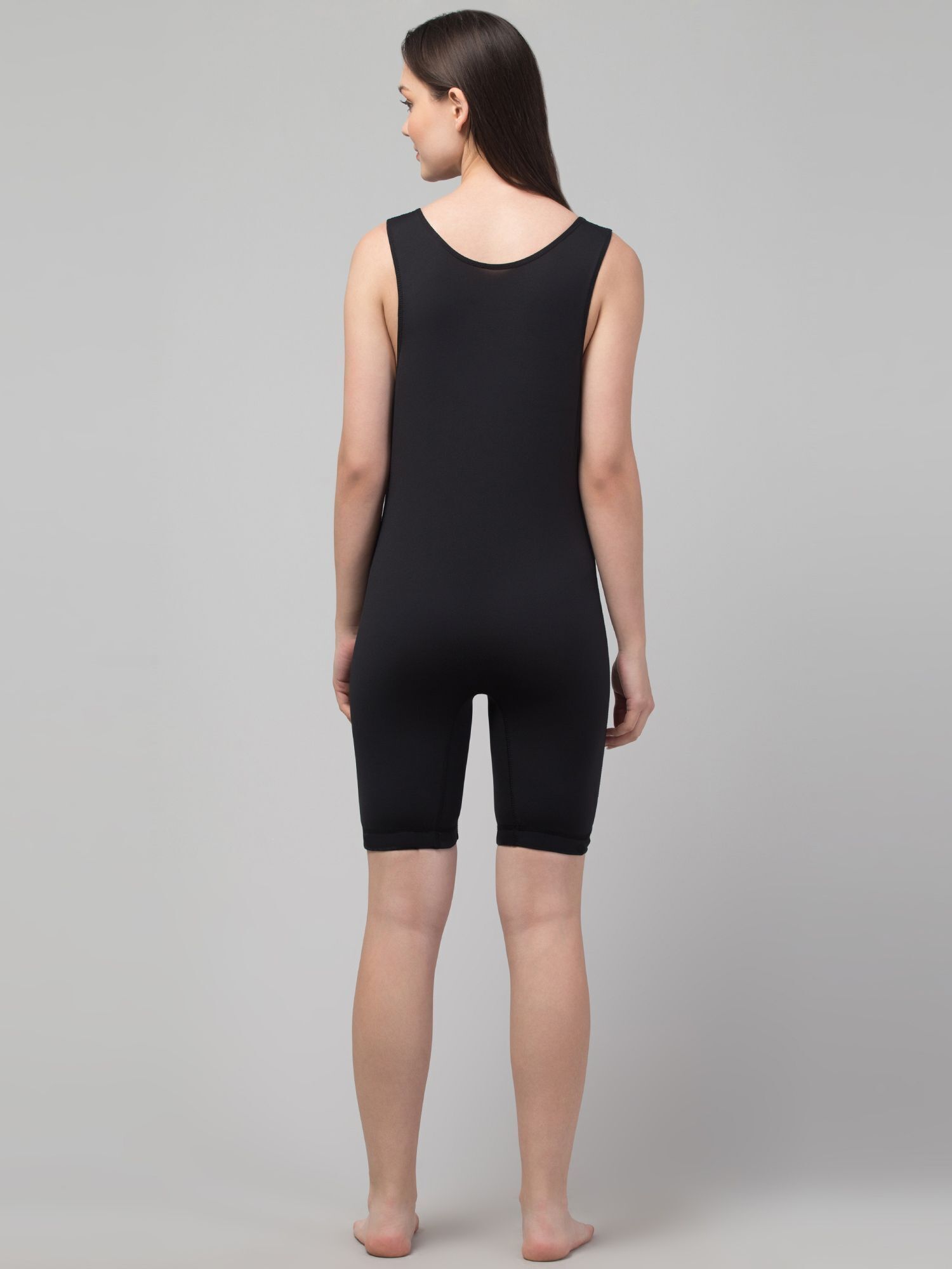 the klowt co Swimsuit Attached Shorts Solid Women Swim-dress Black Swimsuit-picture-36