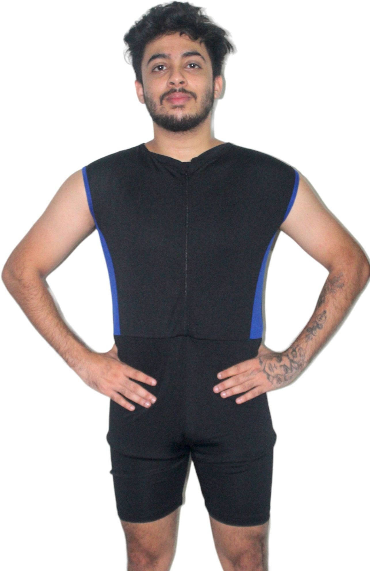 Solid Men Blue, Black Swimsuit-image-39
