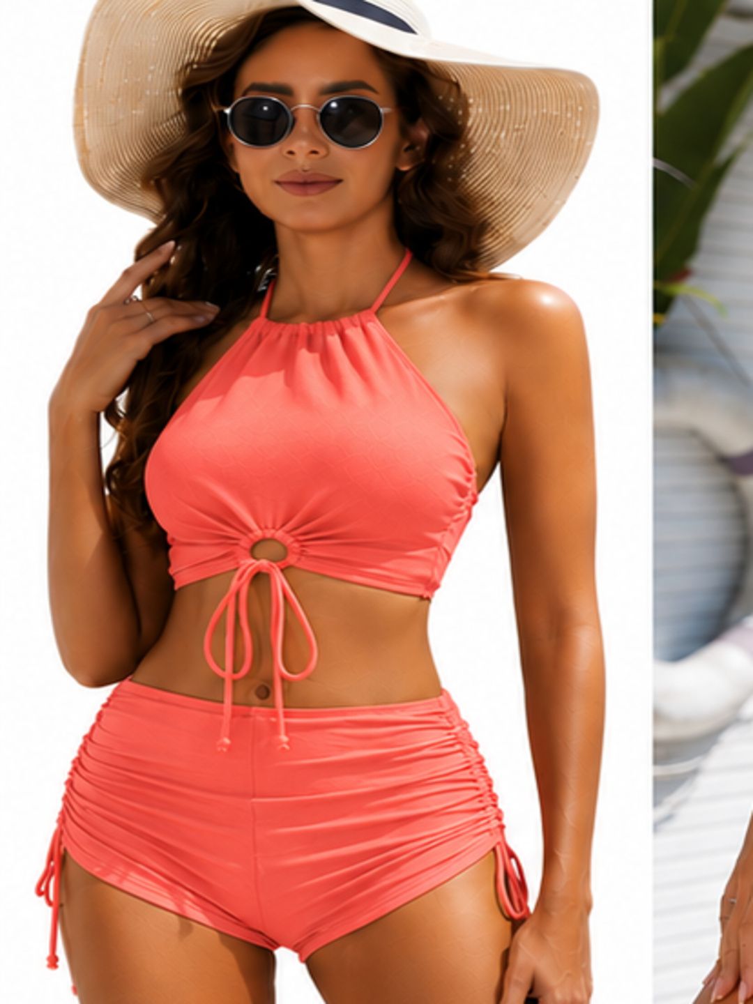 aakhir kab tk AKT Self Design Women Bikini Orange Swimsuit-picture-42